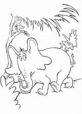 Horton Hears Coloring Who Seuss Dr Pages Clipart Popular Library sketch template