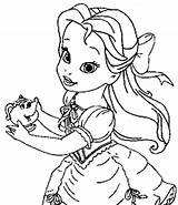 Coloring Pages Princess Potts Mrs Belle Disney Lumiere Sheets Getcolorings Beauty Beast Holding Young Printable Kids Getdrawings Choose Board Girls sketch template