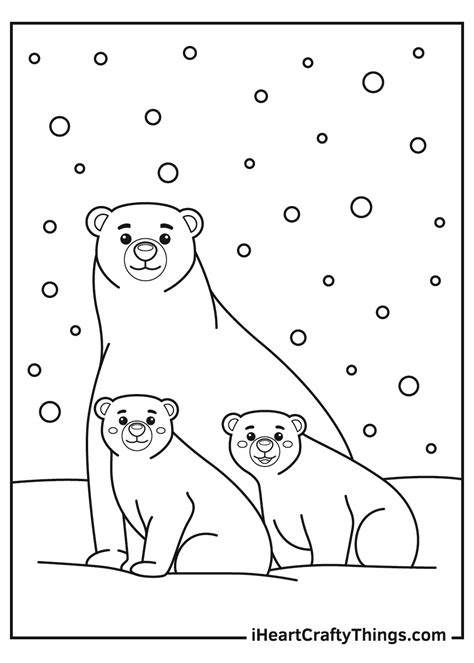 polar bears coloring pages updated