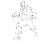 Akuma Capcom Abilities Marvel Vs sketch template
