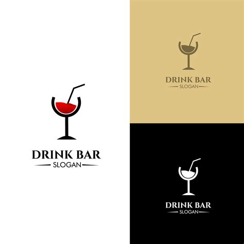 drink bar logo design concept modern good   bar business