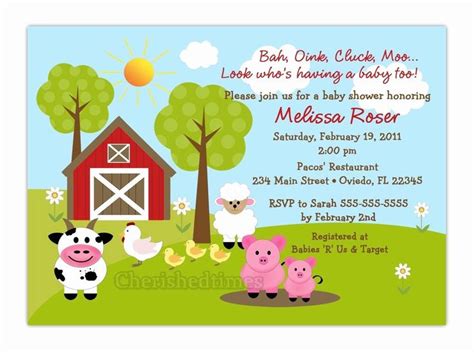 printable farm birthday invitation   animal baby