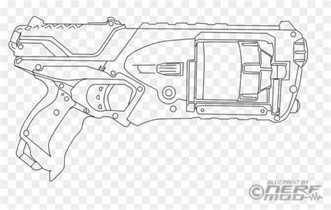 nerf gun coloring pages  nerf hd png