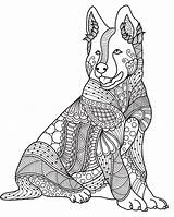 Dog Mandala Coloring Pages Color Getcolorings Printable Colorin Adults sketch template