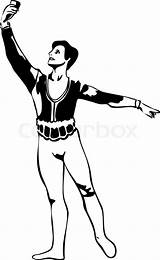 Ballet Male Dancer Sketch Pose sketch template