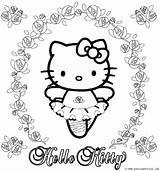 Kitty Hello Birthday Pages Coloring Happy Getcolorings Printable Color sketch template