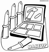 Coloring Pages Makeup Print Lipstick Girls Cosmetics Color Comments sketch template