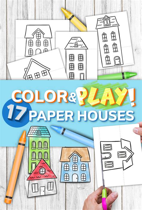 printable paper house craft frugal mom eh
