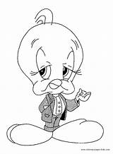 Coloring Pages Tweety Character Cartoon Color Printable Kids Sheets sketch template