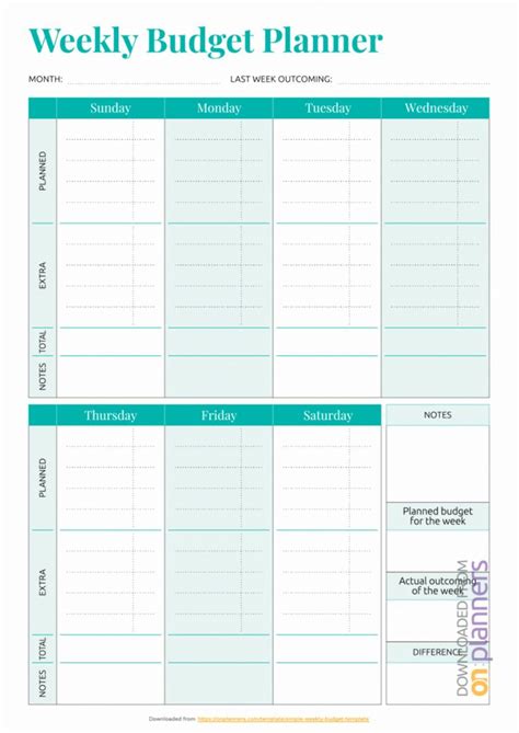 weekly planner templates    template  schedule