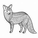 Coloring Pages Fox Adults Adult Colouring Printable Fat Animals Zentangle Tail Dog Pattern Getdrawings Getcolorings Rocks Detailed Animal Drawing Choose sketch template