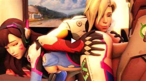mercy and d va share a cock overwatch threesome overwatch hentai