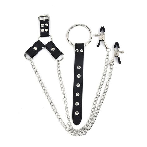 1 set metal clips nipple clamps chained shaking labia stimulate and