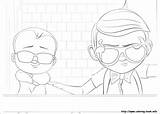 Coloring Boss Baby Pages Printable Print sketch template