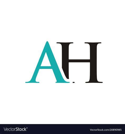 ah initials letter logo royalty  vector image