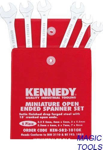 Kennedy Miniature Open Ended Spanner Set Spanner Tool Socket Spanner