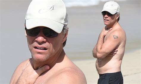 Jon Bon Jovi Shirtless As He Shows Off His Superman Tattoo In St Barts