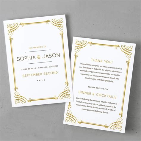 invitation printable wedding program template  weddbook