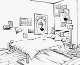 Bedroom Drawing House Pencil Interior Bed Perspective Line Kids Draw Sketch Getdrawings Sarah Research Apartment Couple Closeup sketch template
