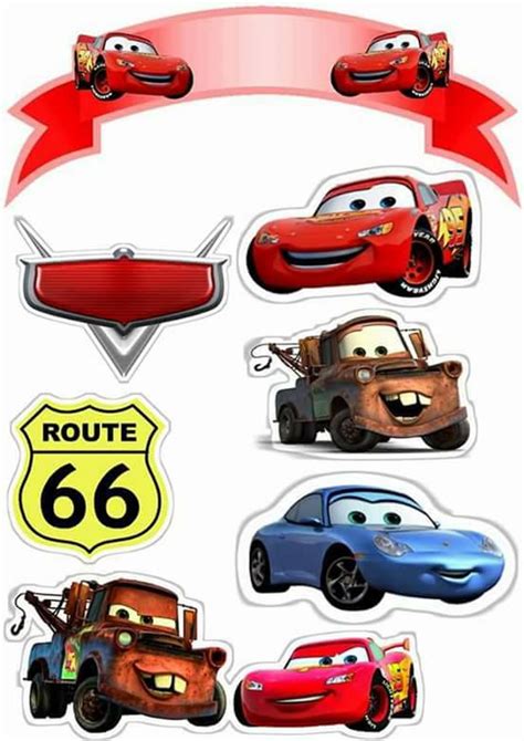 cars  printable cake toppers   fiesta  english