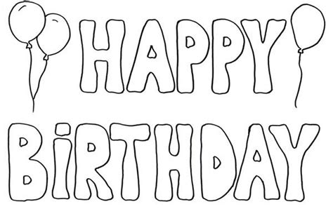 happy birthday sign coloring pages coloring pages