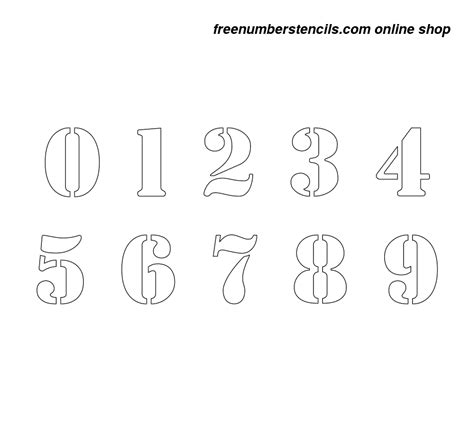 number stencils printable printable templates