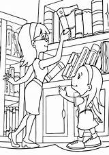 Library Coloring Pages Library5 Coloringway sketch template