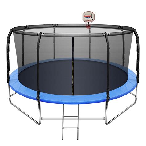 ft trampoline  basketball hoop safety enclosure net lbs capacity   kids