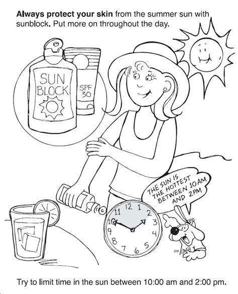 summer safety coloring pages  getdrawings