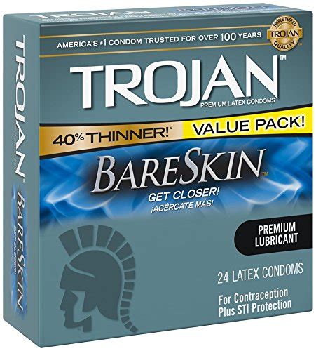 trojan sensitivity bareskin lubricated latex condoms 24 import it all