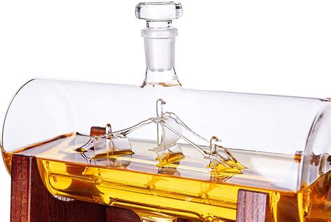 jillmo glass ship whiskey decanter set tools  toys