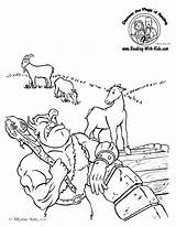Billy Goats Gruff Coloring Three Pages Goat Activities Troll Fairy Kids Printable Sheet Sheets Tale Colouring Worksheets Kindergarten Fairytale Print sketch template