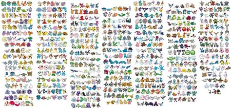 pokemon list pokedex printable
