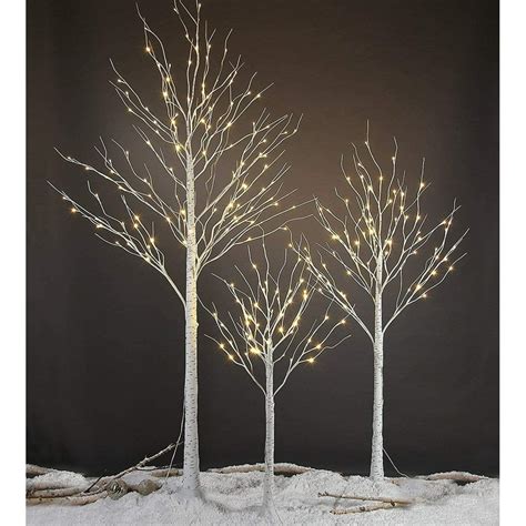 feet birch tree  lights segmart  piece led birch christmas