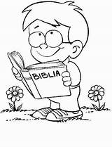 Biblia Escuela Dominical Leyendo Paginas sketch template