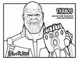 Thanos Avengers sketch template
