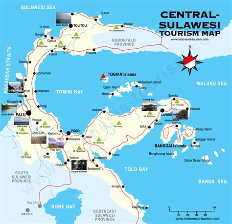 central sulawesi tourist map central sulawesi indonesia tourism sulawesi