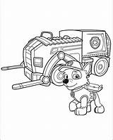 Coloring Patrol Paw Rocky Truck Pages Recycling His sketch template