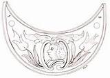 Gorget Drawing Silver Bottom Above sketch template