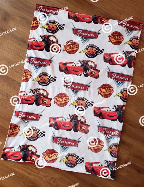 personalized cars blanket etsy