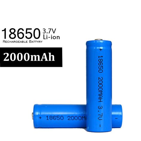 100 new brand 4pcs lot 18650 2000mah battery 3 7v li ion rechargeable