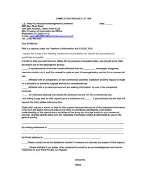 printable sample freedom  information act appeal letter templates