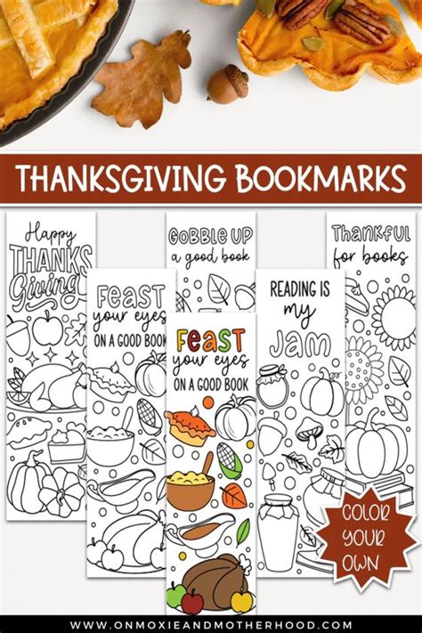 printable thanksgiving bookmarks  moxie  motherhood