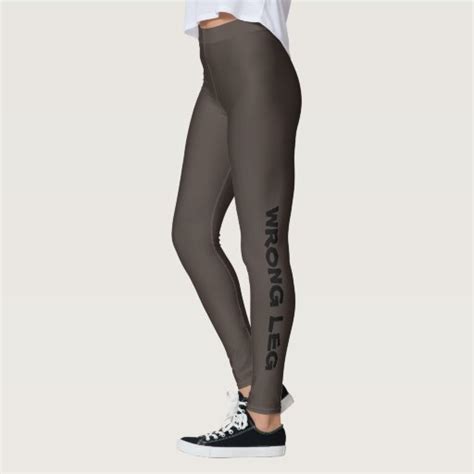 Fun Right Leg Wrong Leg Tights Funny Leggings Zazzle