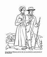 Coloring Pages Century 19th History Oregon American Whitman Trail America Usa 1836 People Marcus West Narcissa Dr 1800 Go Doctors sketch template
