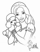 Barbie Coloring Pages Ken Drawing Easy Girls Kids Print Princess Cartoon Printable Face Color Puppy Dolls Getdrawings Getcolorings Portrait Excellent sketch template