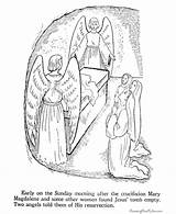 Coloring Pages Tomb Magdalene Mary Empty sketch template