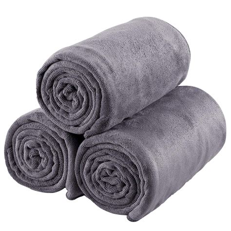 solid soft microfiber bath towels  pcsextra absorbent   inches