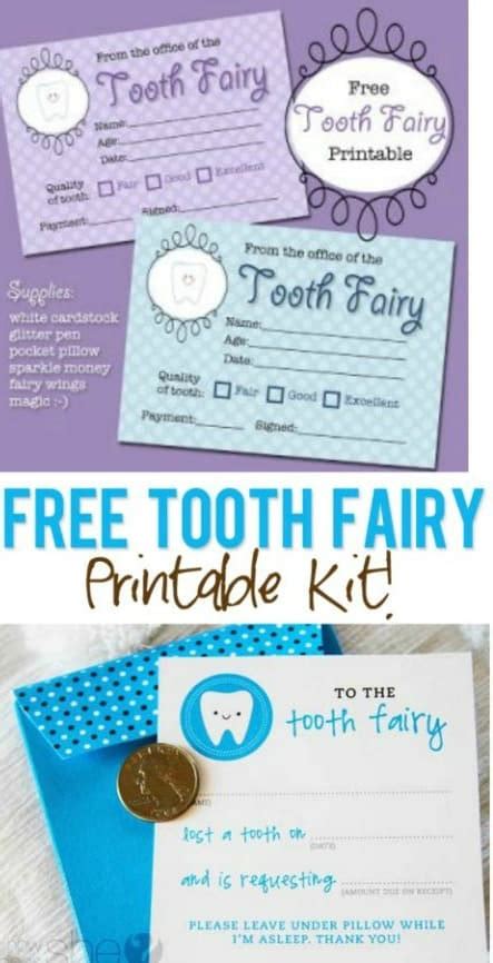printable tooth fairy receipt  printable templates