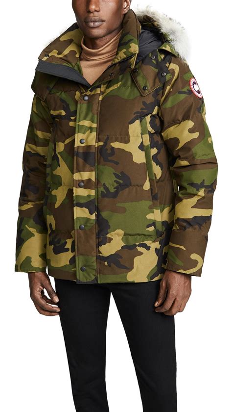 canada goose wyndham parka  classic camo modesens